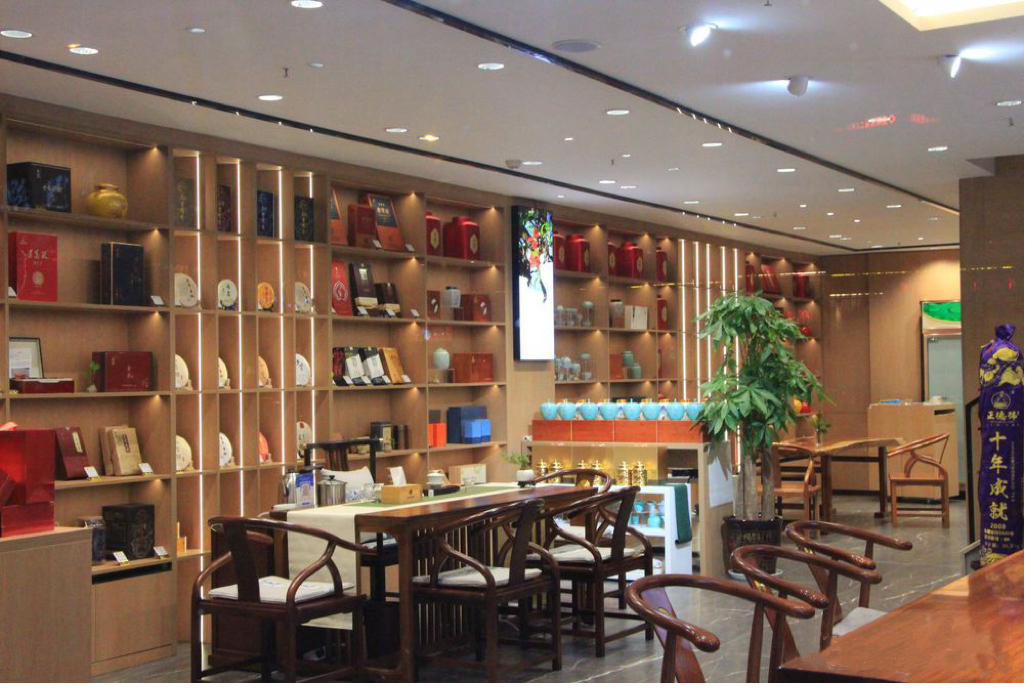 正德号华润悦府店茶桌接待场景